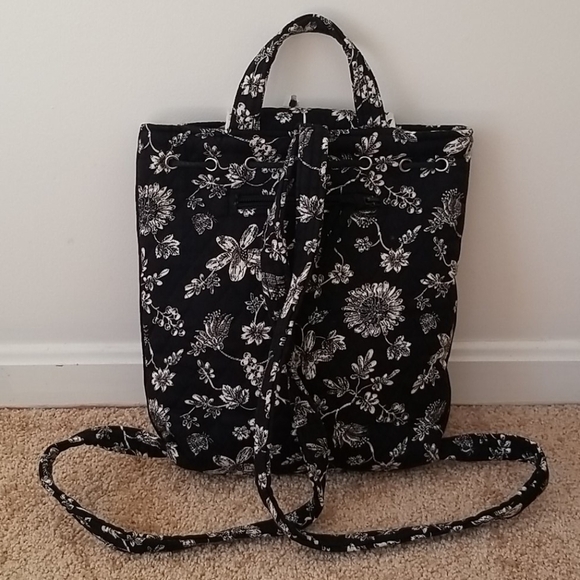 QUILTED KEEPERS Black Printed Backpack - Picture 2 of 8
